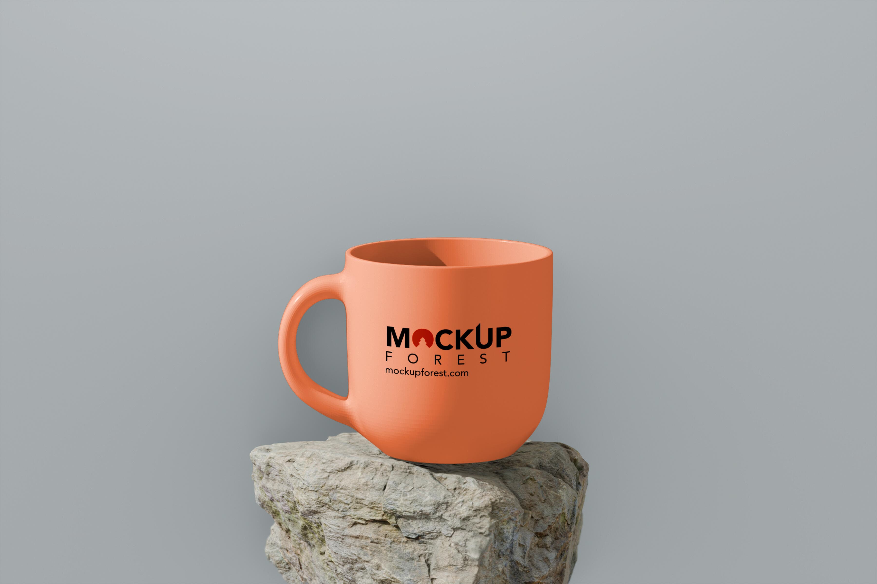 Textured Stone Surface Mug Mockup - Natural Material Presentation