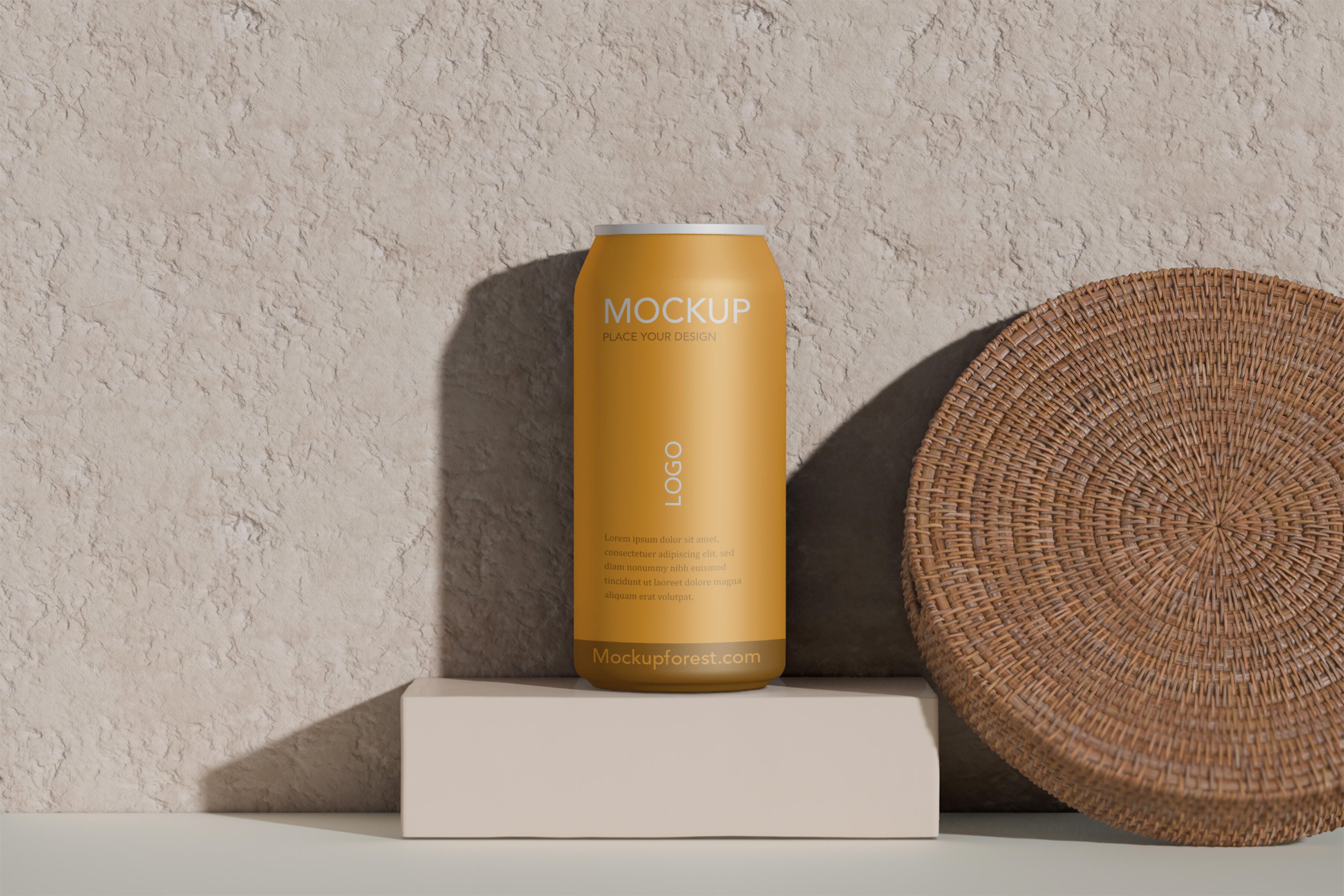 drink Can Mockup Template - Free PSD
