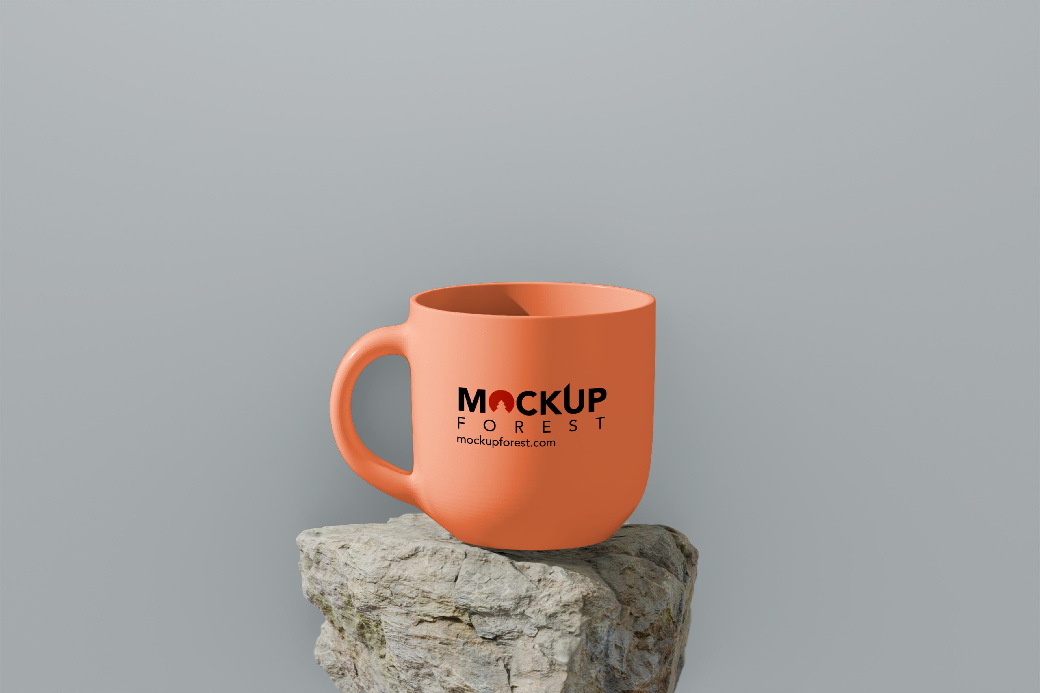 Textured Stone Surface Mug Mockup - Natural Material Presentation