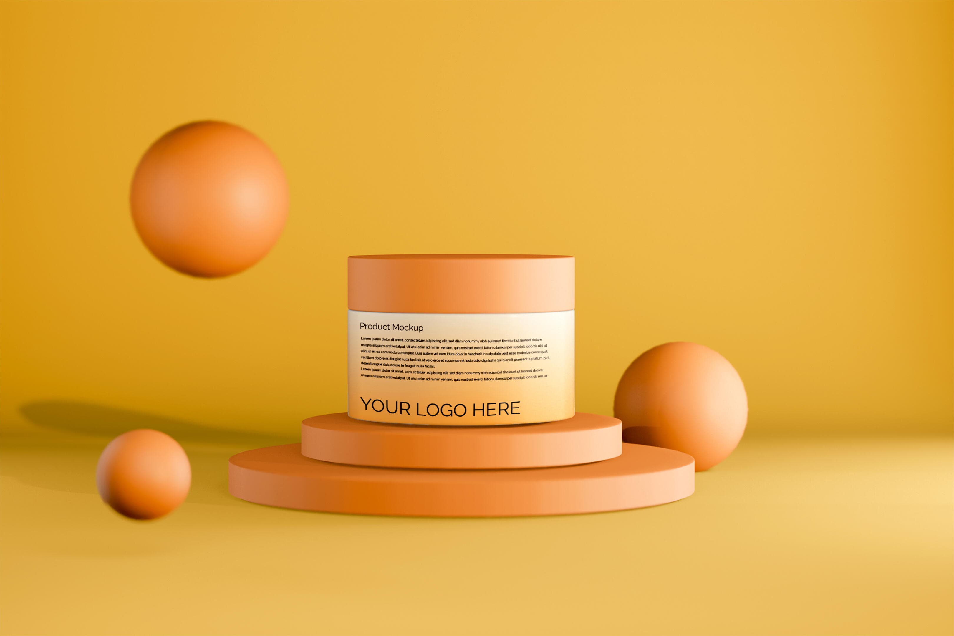 Premium Cream Jar Mockup - Set 4